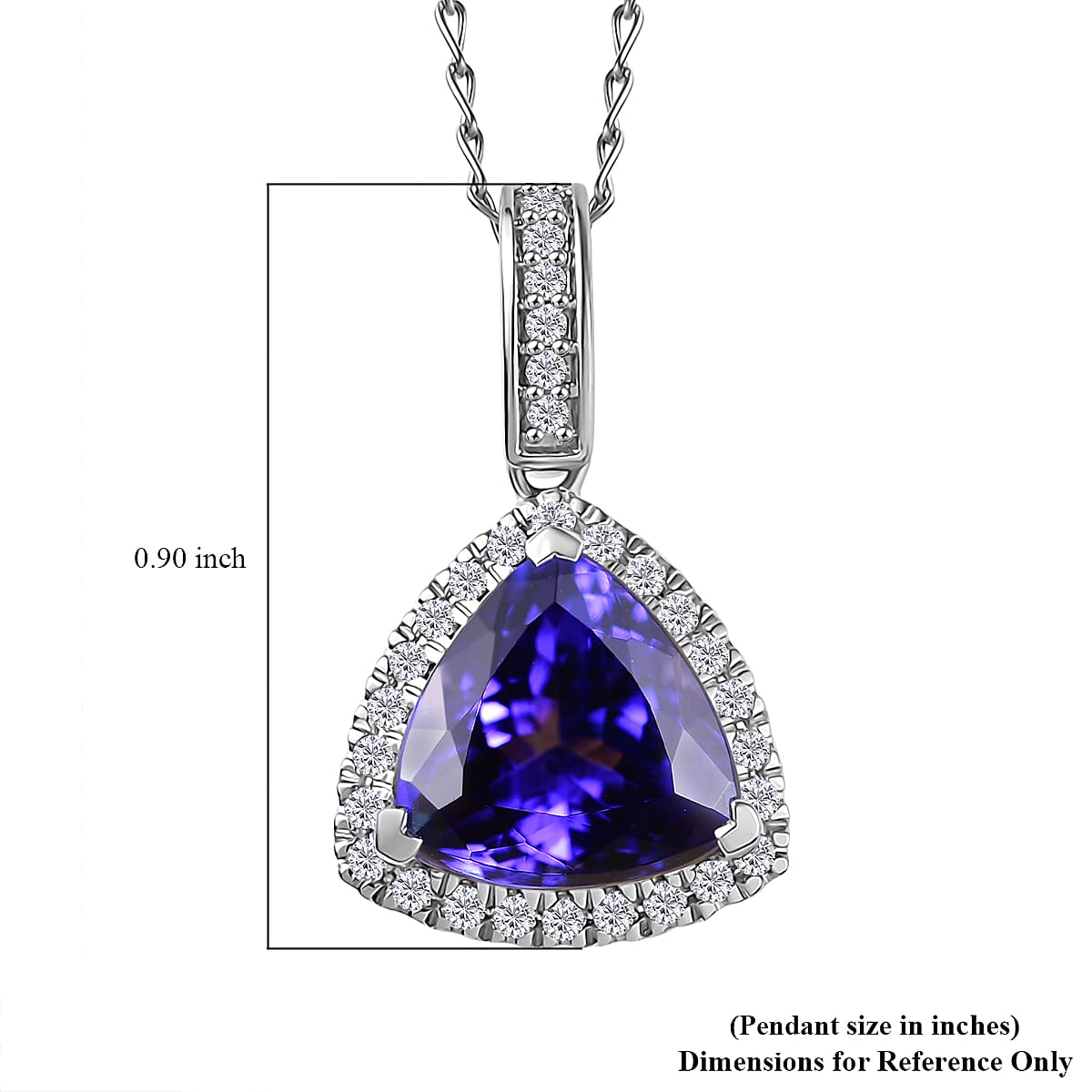 Certified & Appraised Rhapsody AAAA Tanzanite and E-F VS Diamond 4.16 ctw Pendant Necklace in 950 Platinum (20 Inches) (Del. in 10-15 Days) image number 5
