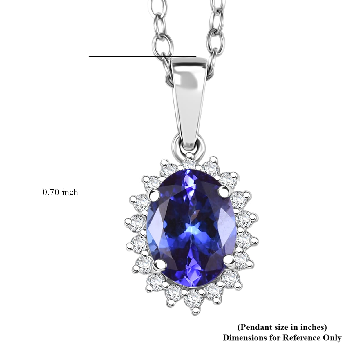 Certified & Appraised Rhapsody AAAA Tanzanite and E-F VS Diamond 1.76 ctw Sunburst Pendant Necklace in 950 Platinum 20 Inches (Del. in 10-15 Days) image number 5