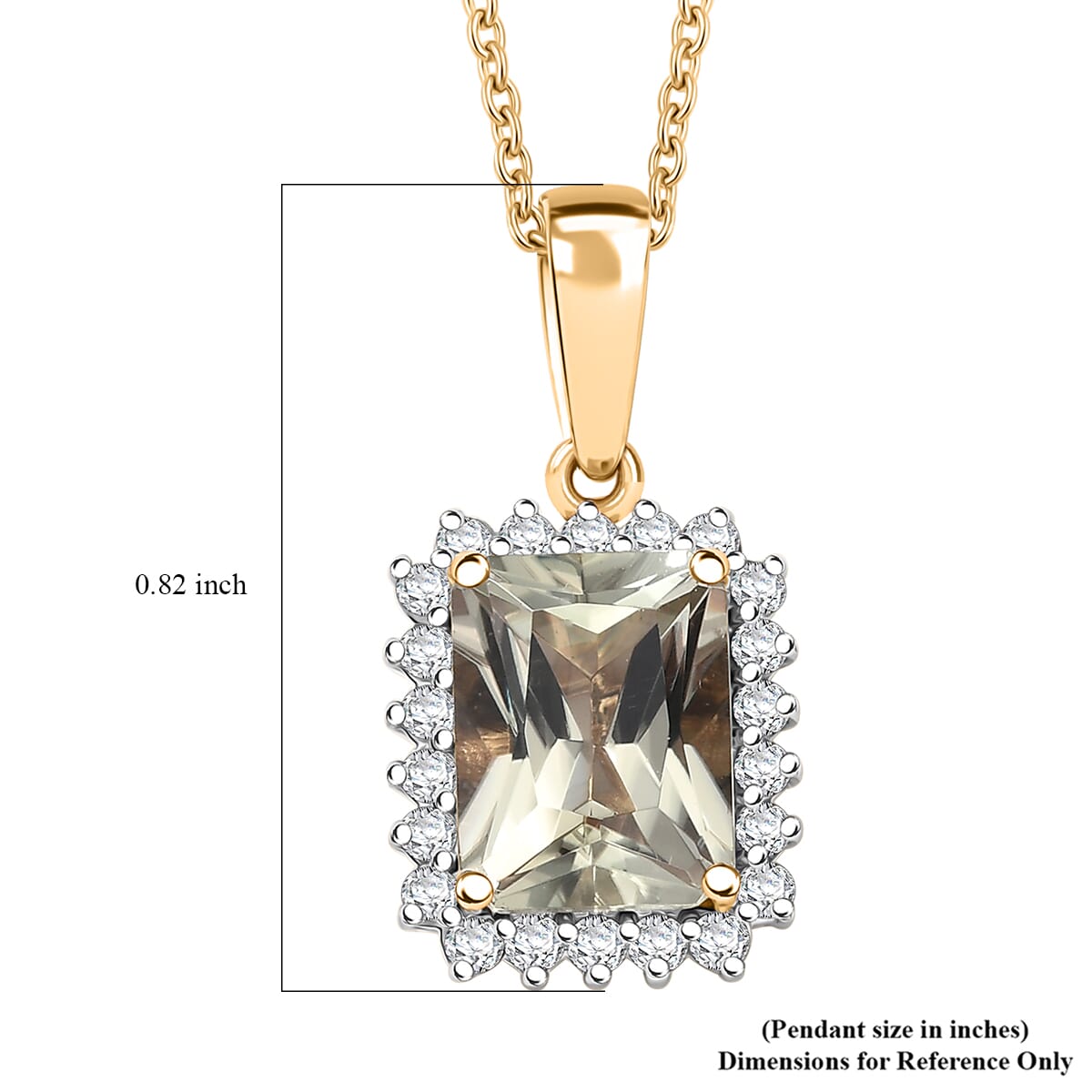 Certified & Appraised Luxoro AAA Turkizite and G-H I2 Diamond 3.15 ctw Pendant Necklace in 14K Yellow Gold 20 Inches (Del. in 10-15 Days) image number 6