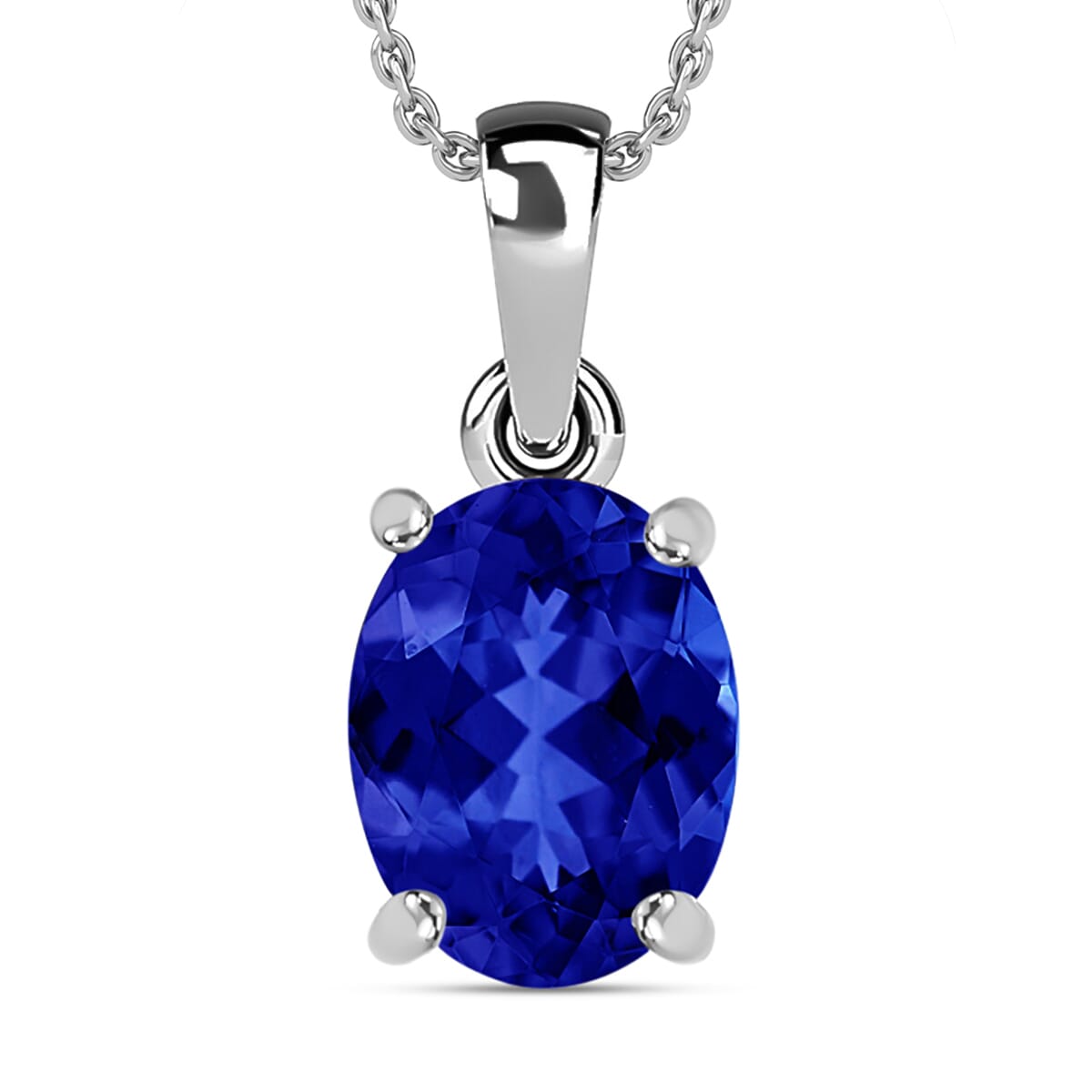 Rhapsody AAAA Tanzanite 1.35 ctw Solitaire Pendant Necklace 20 Inches in 950 Platinum image number 0