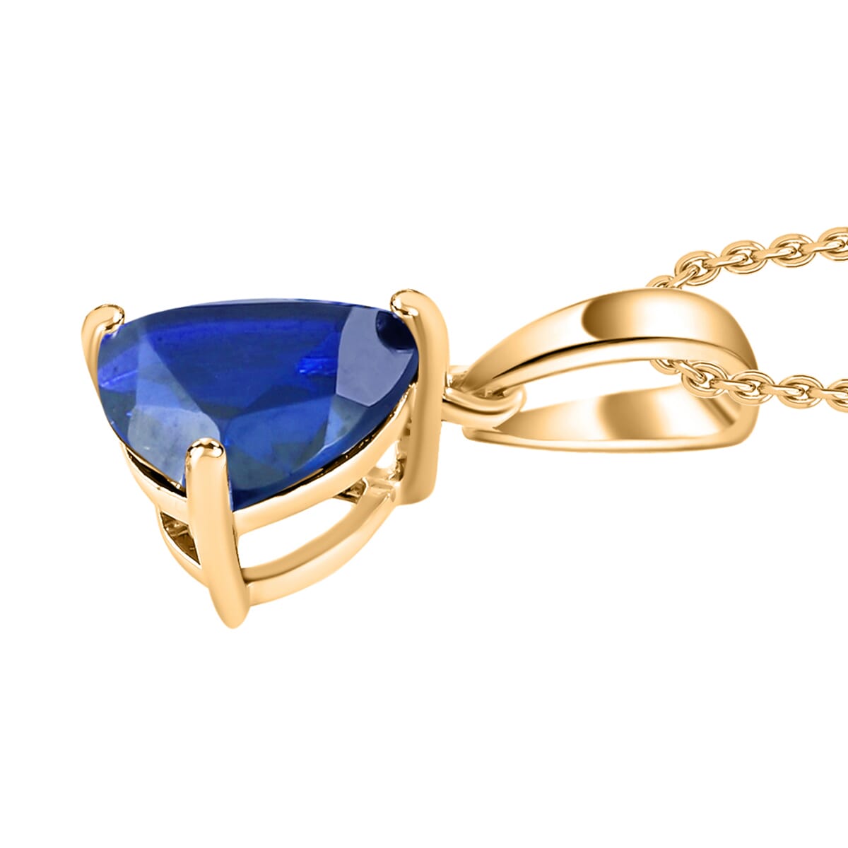 Rhapsody AAAA Tanzanite 1.45 ctw Solitaire Pendant Necklace 20 Inches in 18K Yellow Gold image number 2