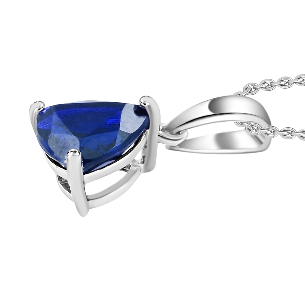 Rhapsody 950 Platinum AAAA Tanzanite Solitaire Pendant Necklace 20 Inches 2.90 ctw image number 2