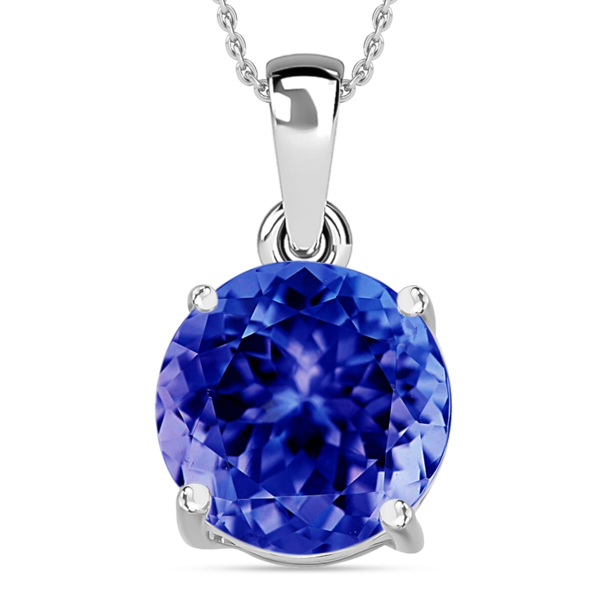 Rhapsody AAAA Tanzanite Solitaire Pendant Necklace 20 Inches in 950 Platinum 1.45 ctw image number 0