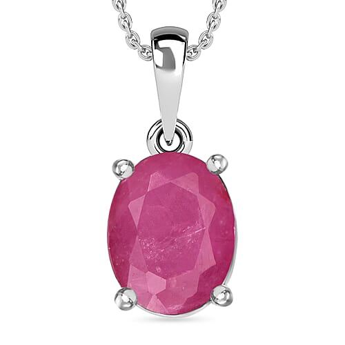 Mozambique Ruby / Platinum Over Sterling Silver - Product card gallery slide 1 (9432832934143)