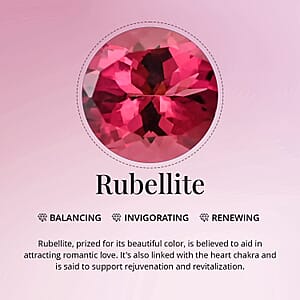 Ouro Fino Rubellite 1.35 ctw Solitaire Pendant Necklace 20 Inches in Platinum Over Sterling Silver (Del. in 10-12 Days)