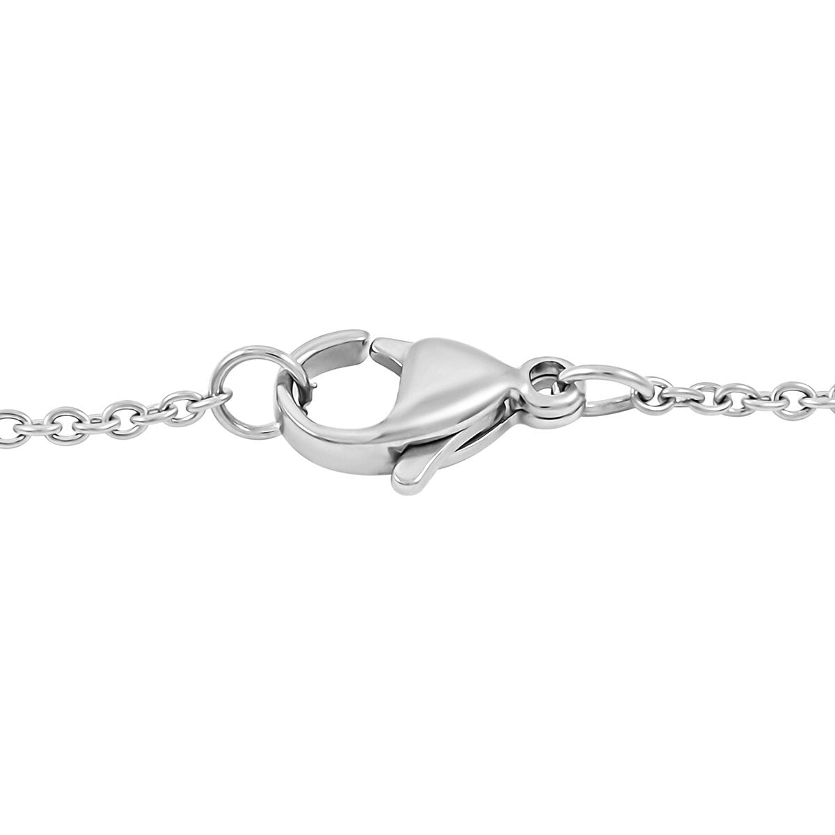 Plain Rectangle Hand-Polished Labradorite 96.00 ctw Pendant in Silvertone with Stainless Steel Necklace (20 Inches) image number 4
