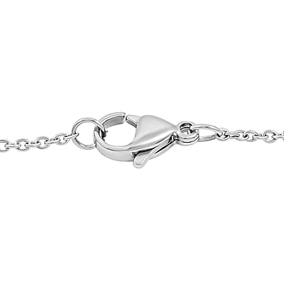 Oval Purple Quartz 57.00 ctw Pendant in Silvertone with Stainless Steel Necklace (20 Inches)