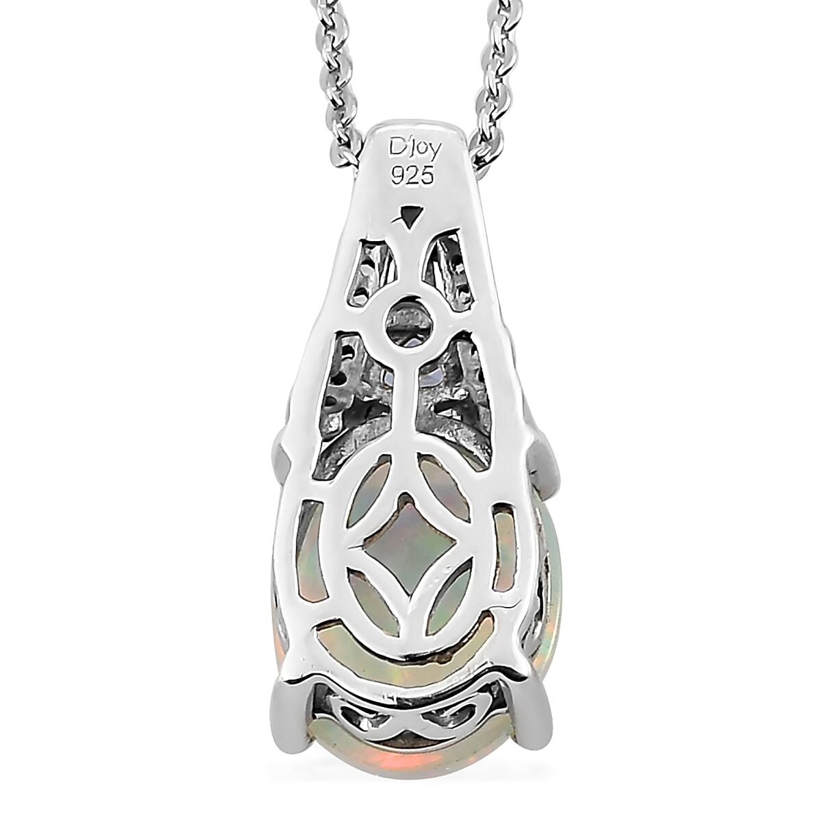 Premium Ethiopian Welo Opal and Multi Gemstone Pendant Necklace 20 Inches in Platinum Over Sterling Silver 1.75 ctw image number 4