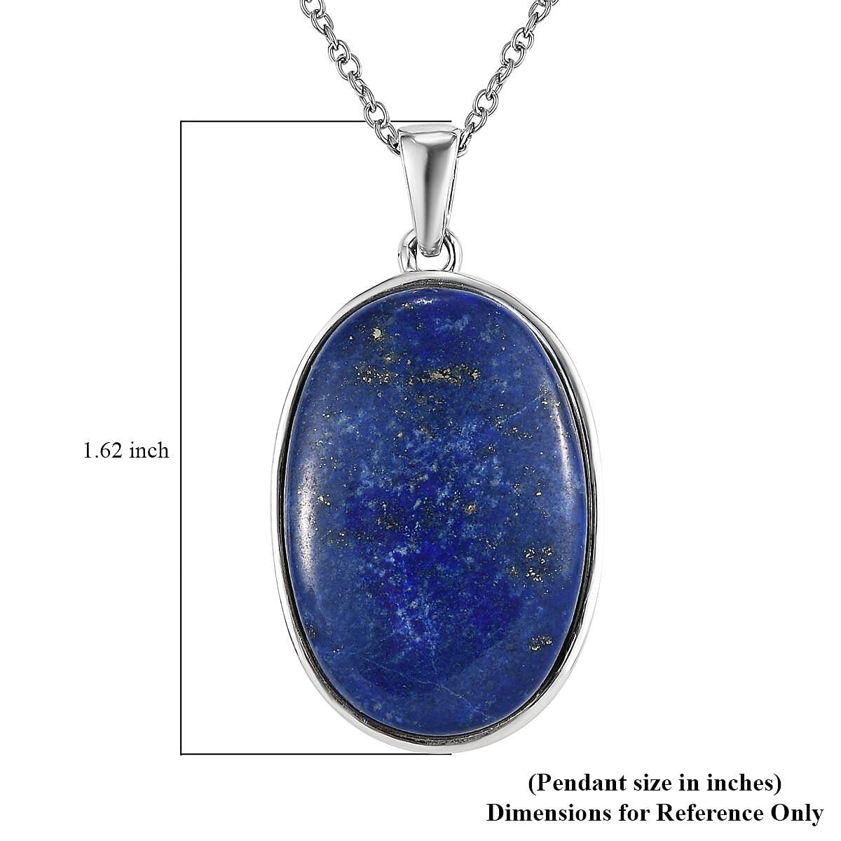 Lapis Lazuli Tree of Life Pendant Necklace (24 Inches) in 14K YG & Platinum Over Copper with Magnet and Stainless Steel 32.15 ctw , Tarnish-Free, Waterproof, Sweat Proof Jewelry image number 6