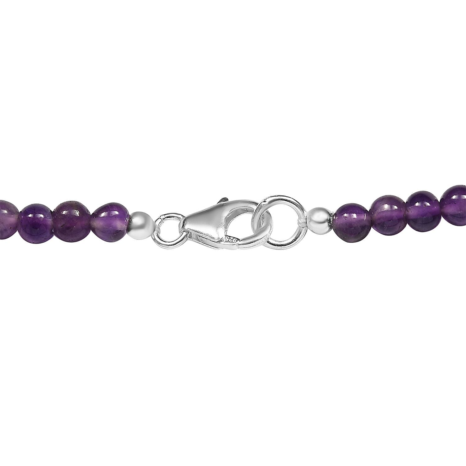 Amethyst and Orissa Rhodolite Garnet Pendant with Beaded Necklace 20 Inches in Sterling Silver 90.50 ctw