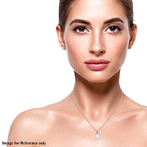 Premium Rainbow Moonstone and Natural Champagne Diamond Elongated Pendant Necklace 20 Inches in Vermeil Rose Gold Over Sterling Silver 5.85 ctw