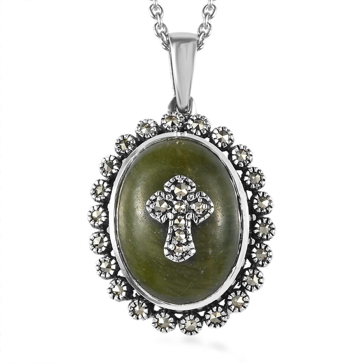 Marcasite Sterling Silver Necklace 20 Marcasite Sterling Silver Necklace 20