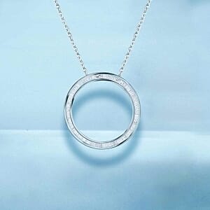 White Diamond 1.00 ctw Pendant Necklace in Platinum Over Sterling Silver 18 Inches