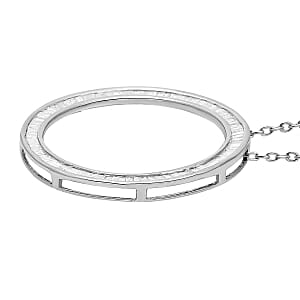White Diamond 1.00 ctw Pendant Necklace in Platinum Over Sterling Silver 18 Inches