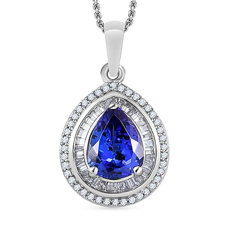 Tanzanite / Rhodium Over Sterling Silver - Product card gallery slide 1 (10176680591673)