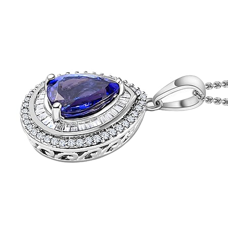 Tanzanite / Rhodium Over Sterling Silver - Product card gallery slide 3 (10176680591673)