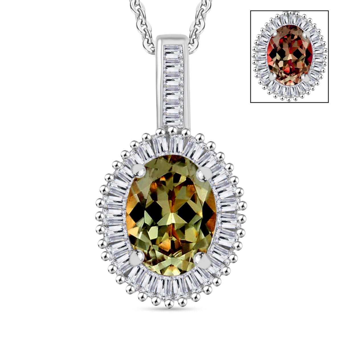 Rhapsody AAAA Turkizite and E-F VS2 Diamond 1.51 ctw Pendant Necklace 20 Inches in 950 Platinum image number 0