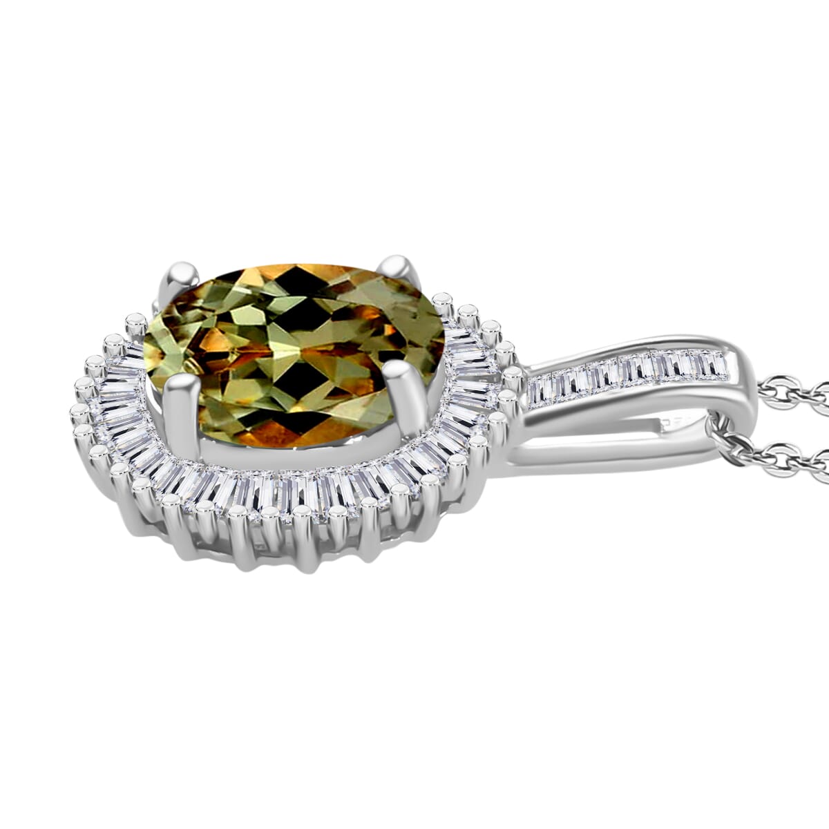Rhapsody AAAA Turkizite and E-F VS2 Diamond 1.51 ctw Pendant Necklace 20 Inches in 950 Platinum image number 2