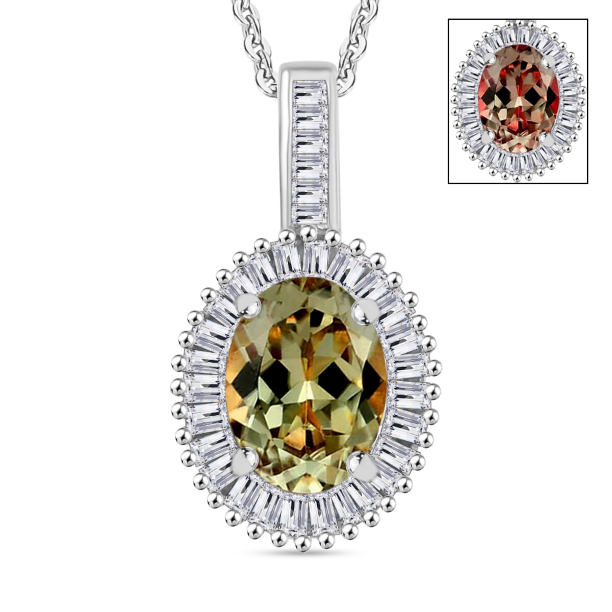 Rhapsody AAAA Turkizite and E-F VS2 Diamond 1.51 ctw Pendant Necklace 20 Inches in 18K White Gold image number 0