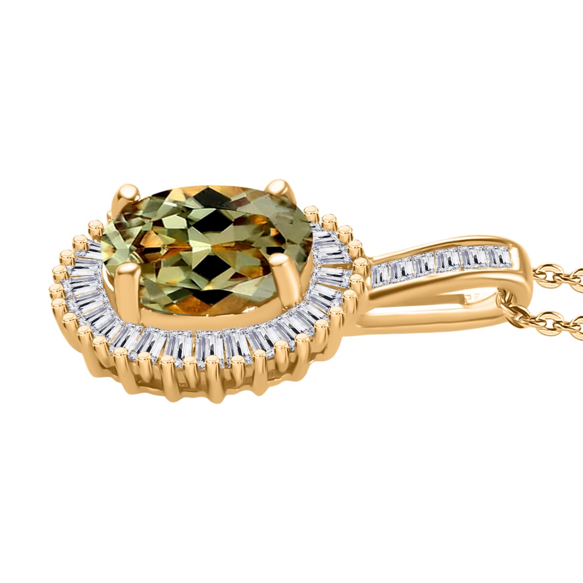 Rhapsody AAAA Turkizite and E-F VS2 Diamond 1.51 ctw Pendant Necklace 20 Inches in 18K Yellow Gold image number 2