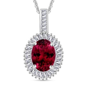 950 Platinum Pendant with Chain (Size 20), Platinum Wt. 5.3 g 1.51 ctw