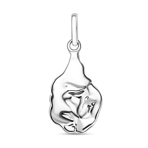 Nugget Pendant Necklace 20 Inches in 10K White Gold 1.10 Grams