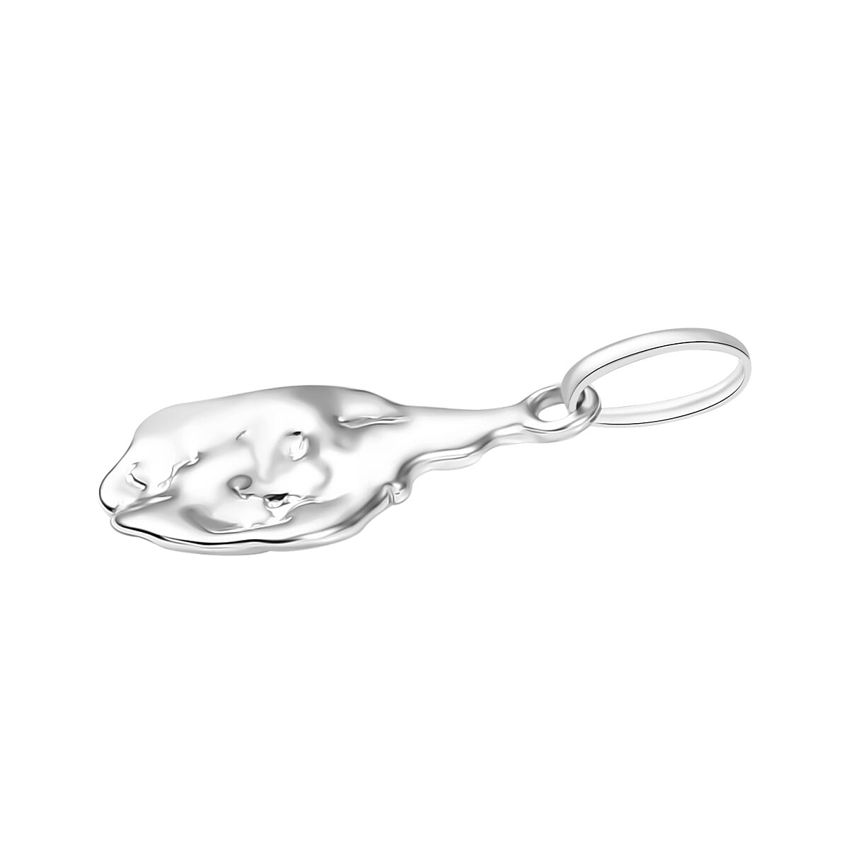 Nugget Pendant Necklace 20 Inches in 10K White Gold 1.10 Grams image number 2
