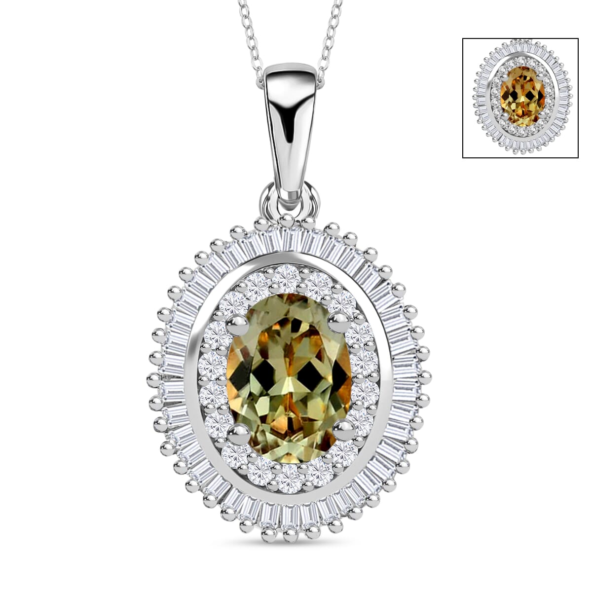 Rhapsody AAAA Turkizite and E-F VS2 Diamond 1.08 ctw Pendant Necklace 20 Inches in 18K White Gold image number 0