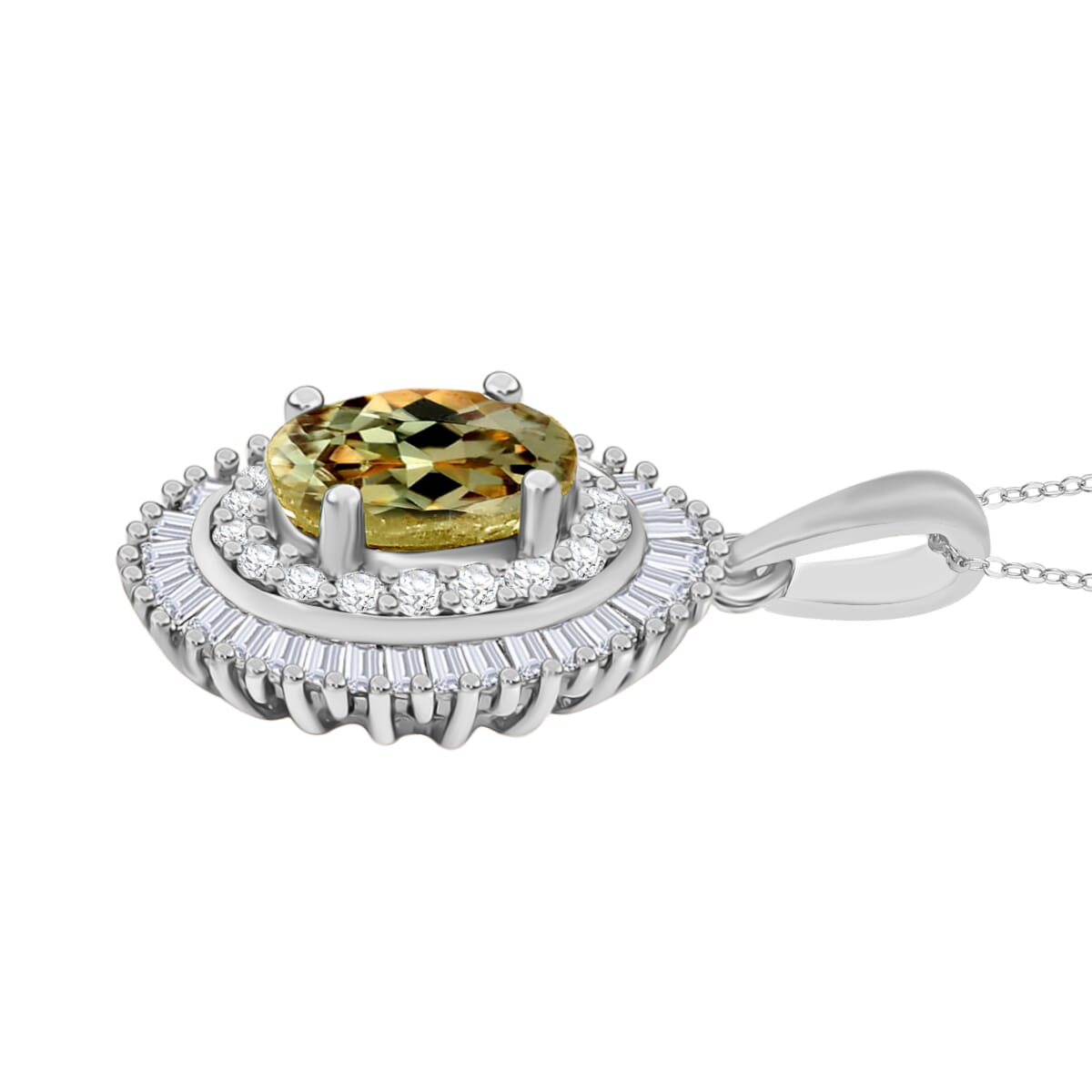Rhapsody AAAA Turkizite and E-F VS2 Diamond 1.08 ctw Pendant Necklace 20 Inches in 18K White Gold image number 2