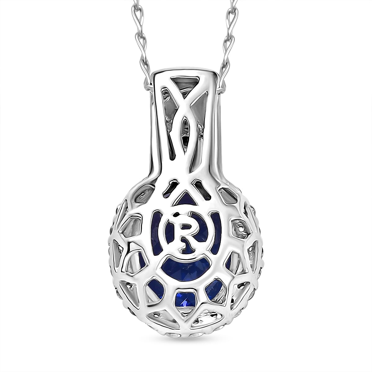 Certified & Appraised Rhapsody AAAA Tanzanite and E-F VS Diamond 3.92 ctw Pendant Necklace in 950 Platinum 20 Inches image number 4