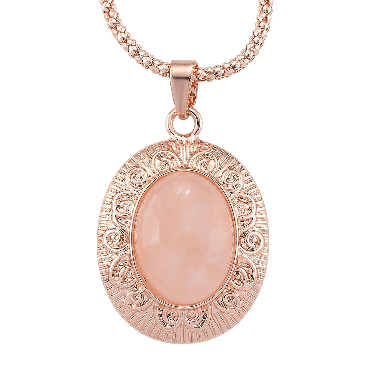 3pcs Set - Galilea Rose Quartz 150.00 ctw Earrings, Bracelet (6.50-8.0In) and Necklace 20 Inches in Rosetone image number 2