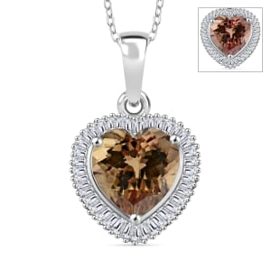 Rhapsody AAAA Turkizite and E-F VS2 Diamond 2.40 ctw Pendant Necklace 20 Inches in 18K White Gold