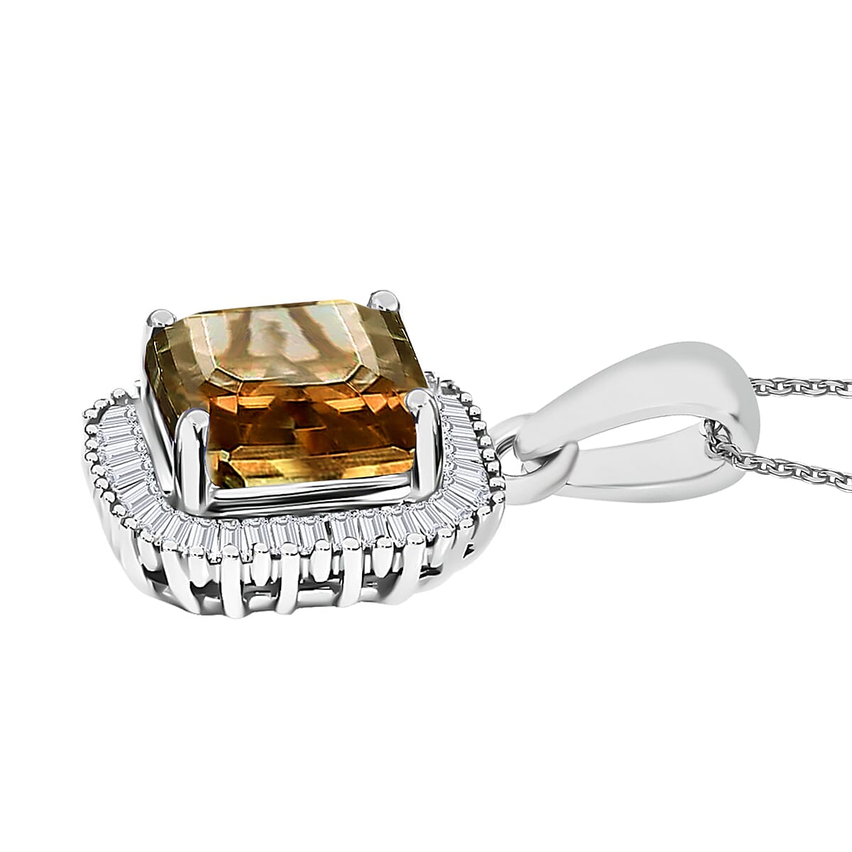 Rhapsody AAAA Turkizite and E-F VS2 Diamond 2.84 ctw Pendant Necklace 20 Inches in 950 Platinum (Del. in 10-12 Days) image number 2