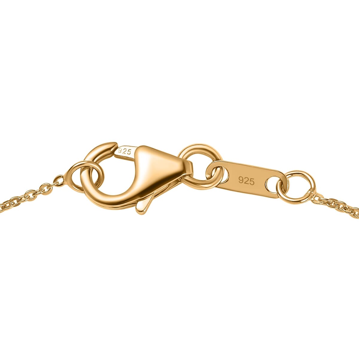 D'Joy AAA Turkizite and White Zircon 1.15 ctw Infinity Pendant Necklace in 18K Vermeil Yellow Gold Over Sterling Silver 20 Inches image number 5