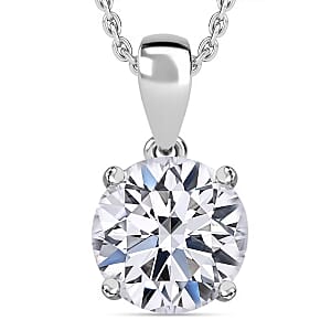 IGI Certified Luxuriant Lab Grown Diamond E-F VS 4.00 ctw Solitaire Pendant Necklace in 950 Platinum 20 Inches