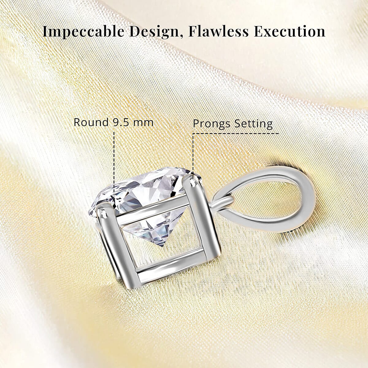 IGI Certified Luxuriant Lab Grown Diamond E-F VS 4.00 ctw Solitaire Pendant Necklace in 950 Platinum 20 Inches image number 5