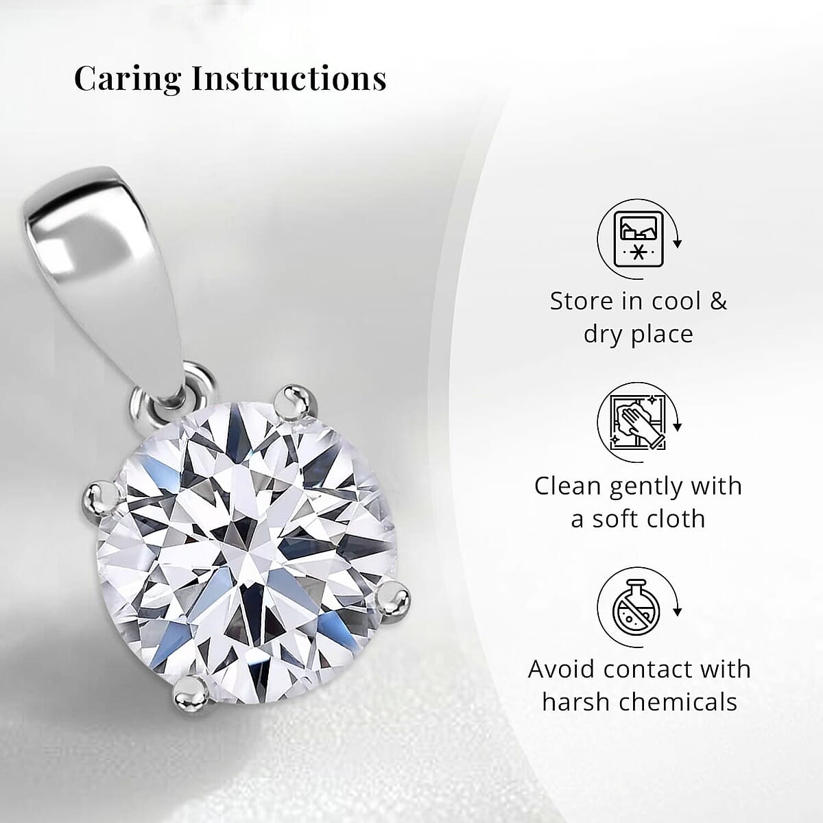 IGI Certified Luxuriant Lab Grown Diamond E-F VS 4.00 ctw Solitaire Pendant Necklace in 950 Platinum 20 Inches image number 7