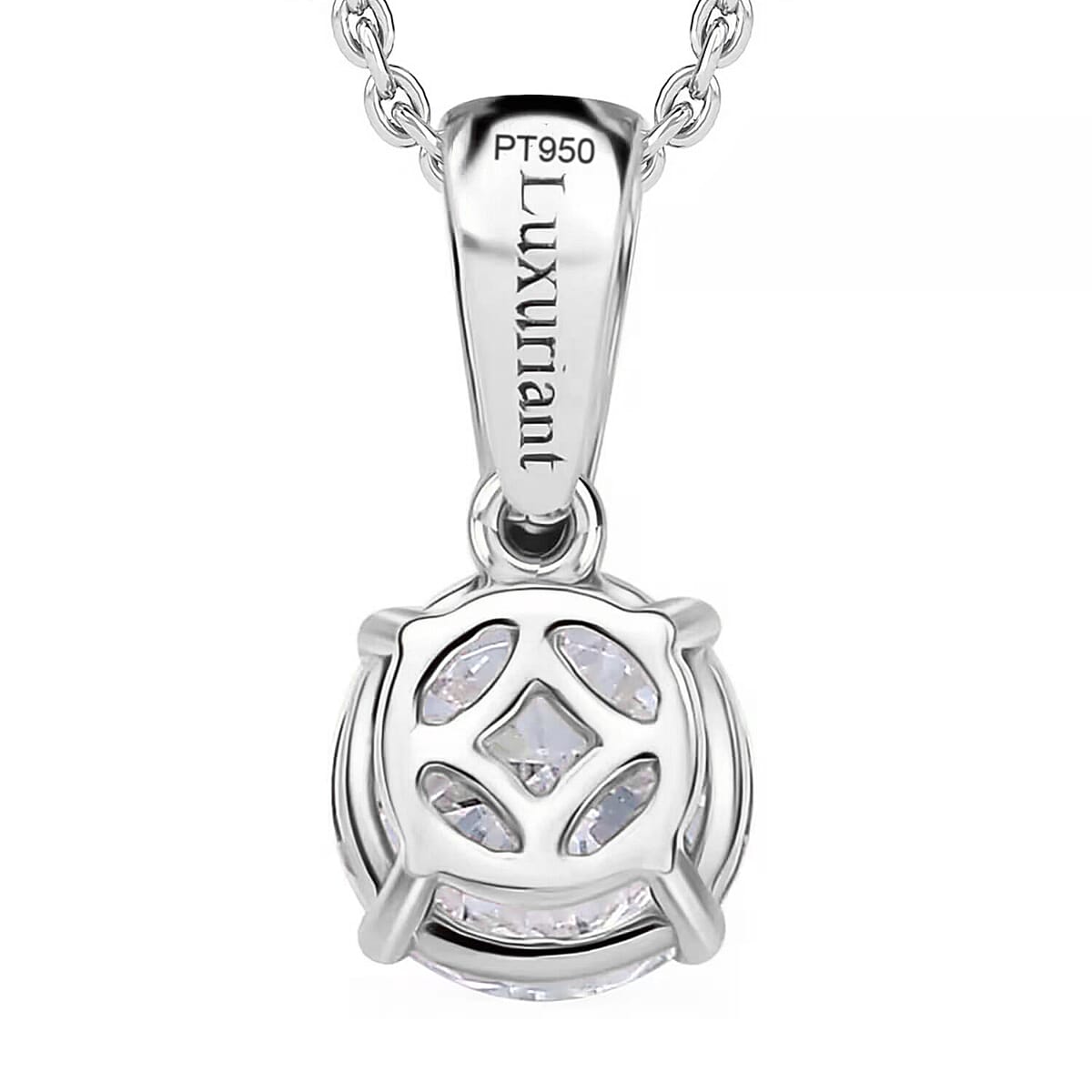IGI Certified Luxuriant Lab Grown Diamond E-F VS 4.00 ctw Solitaire Pendant Necklace in 950 Platinum 20 Inches image number 8