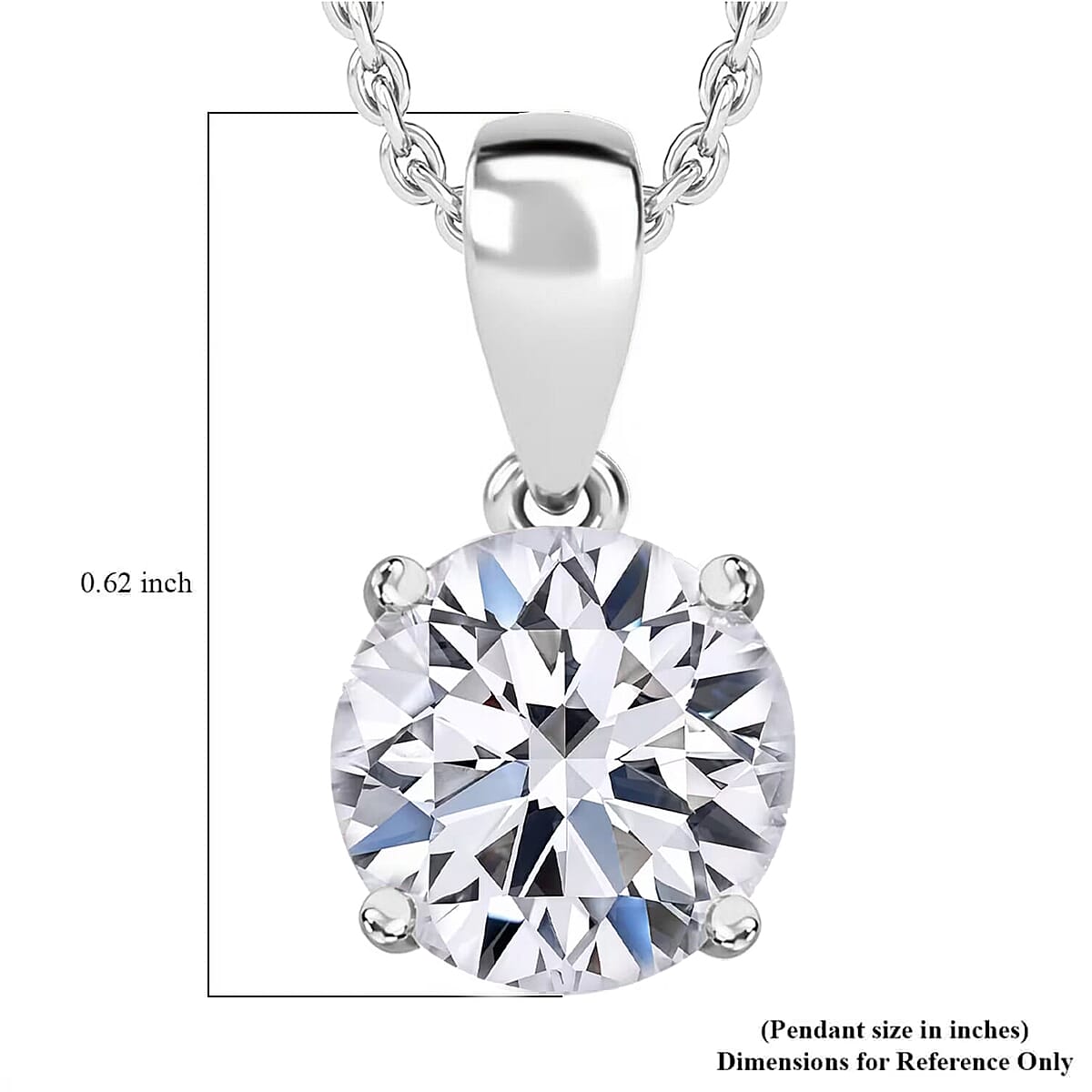 IGI Certified Luxuriant Lab Grown Diamond E-F VS 4.00 ctw Solitaire Pendant Necklace in 950 Platinum 20 Inches image number 9