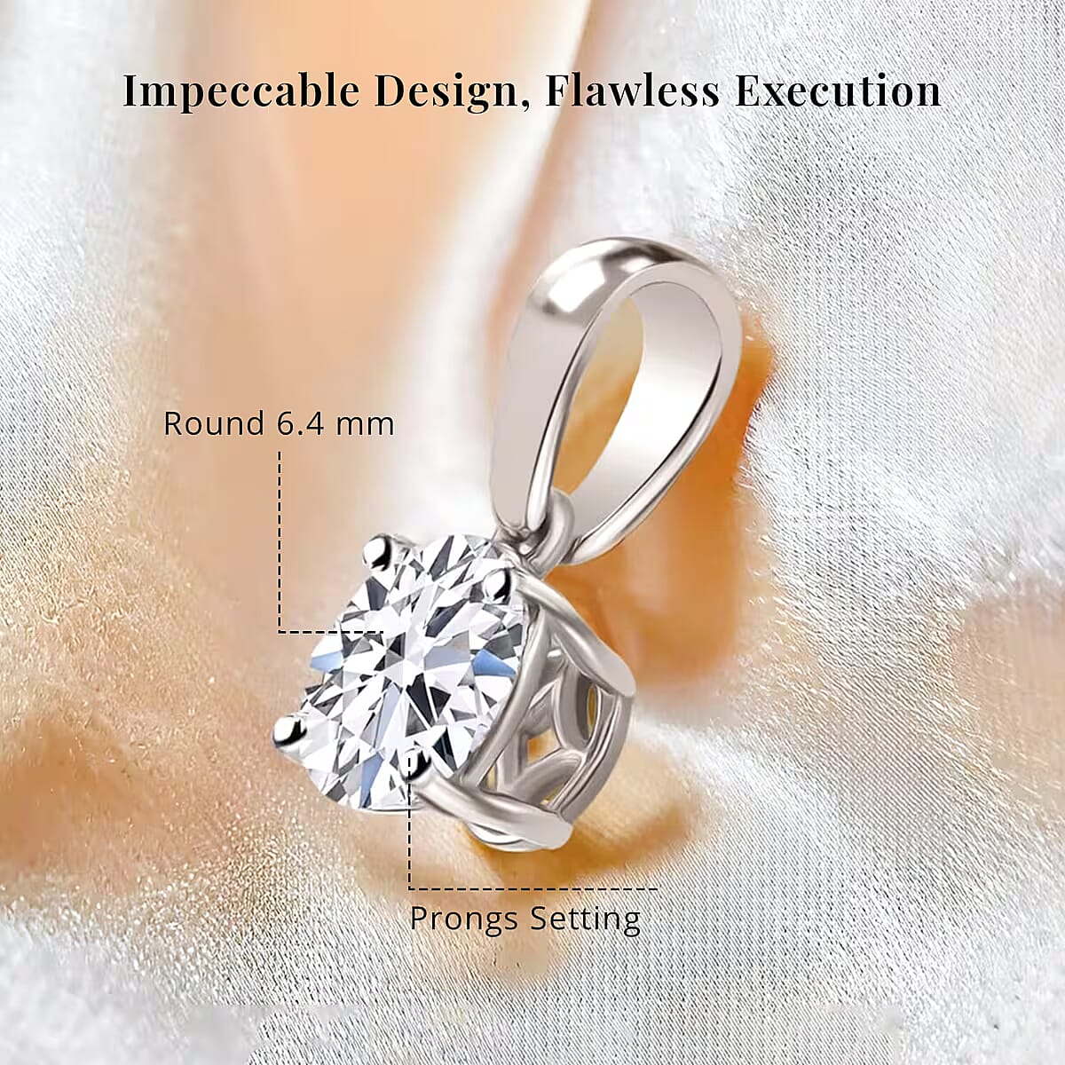 IGI Certified Luxuriant Lab Grown Diamond E-F VS 1.00 ctw Solitaire Pendant Necklace in 14K White Gold 20 Inches