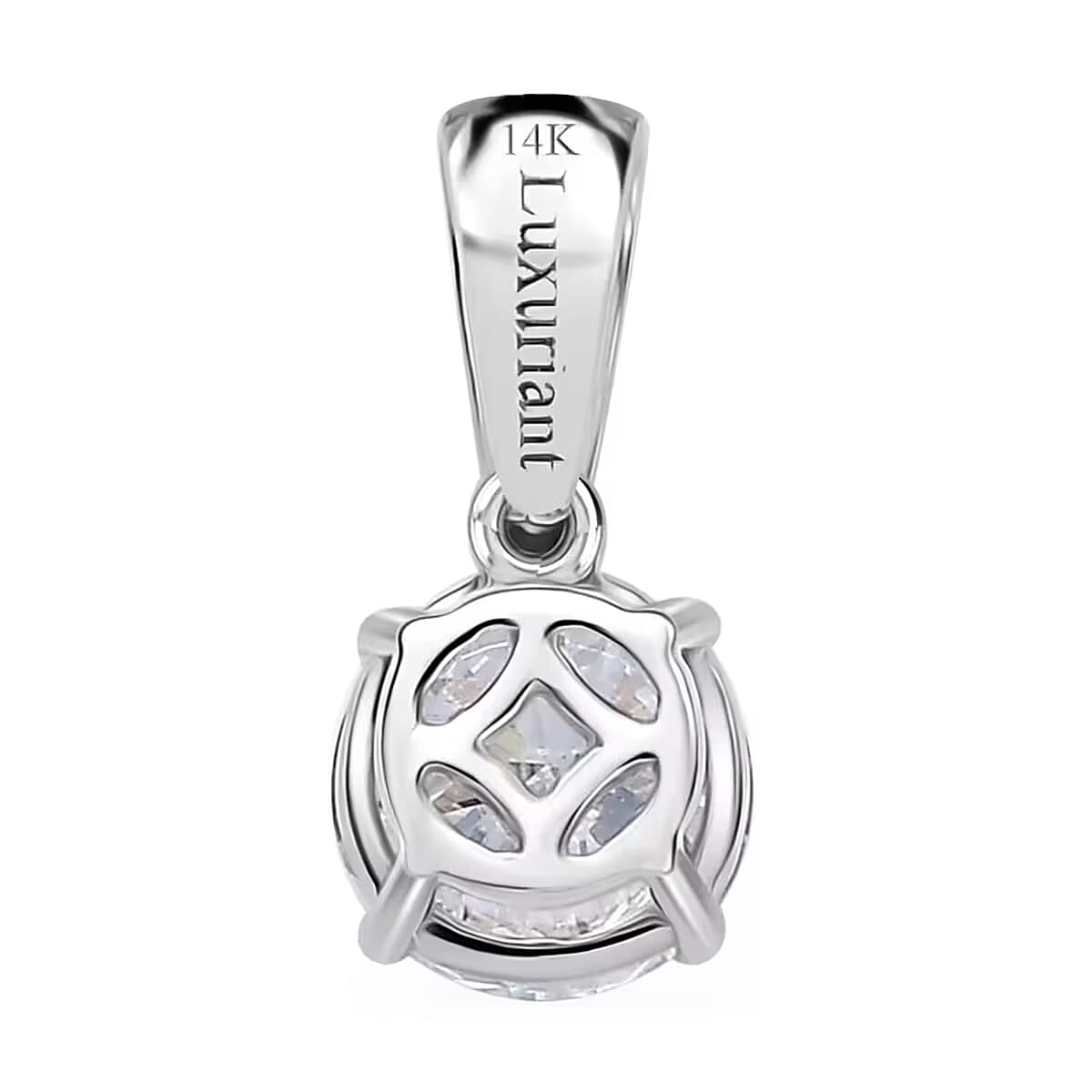 IGI Certified Luxuriant Lab Grown Diamond E-F VS 1.00 ctw Solitaire Pendant Necklace in 14K White Gold 20 Inches