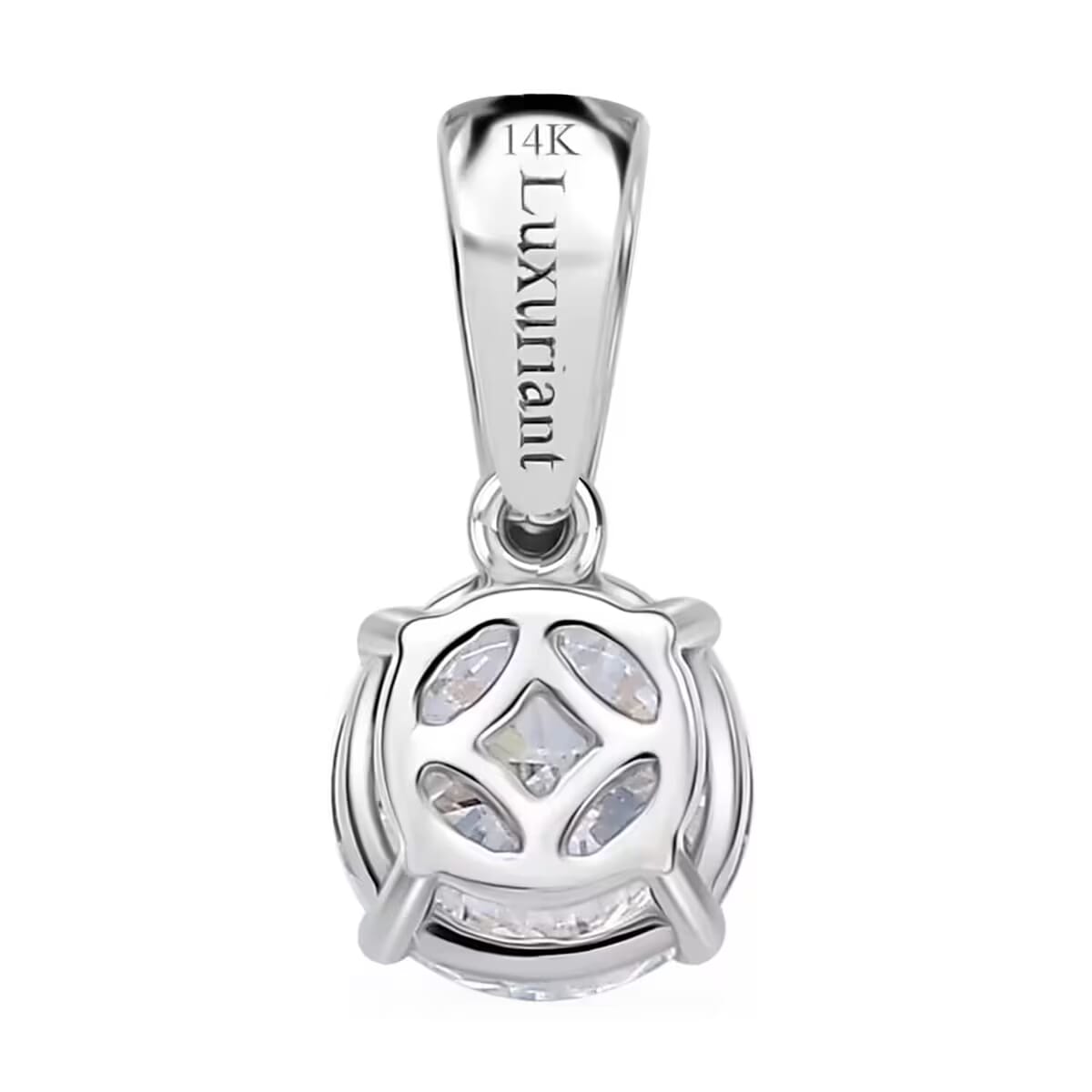 IGI Certified Luxuriant Lab Grown Diamond E-F VS 1.00 ctw Solitaire Pendant Necklace in 14K White Gold 20 Inches image number 7