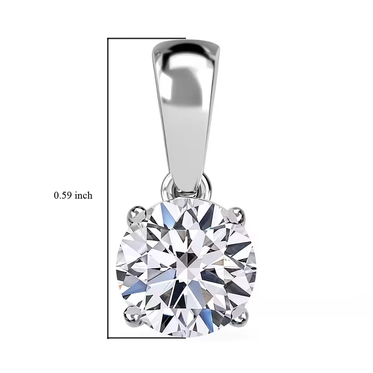 IGI Certified Luxuriant Lab Grown Diamond E-F VS 1.00 ctw Solitaire Pendant Necklace in 14K White Gold 20 Inches