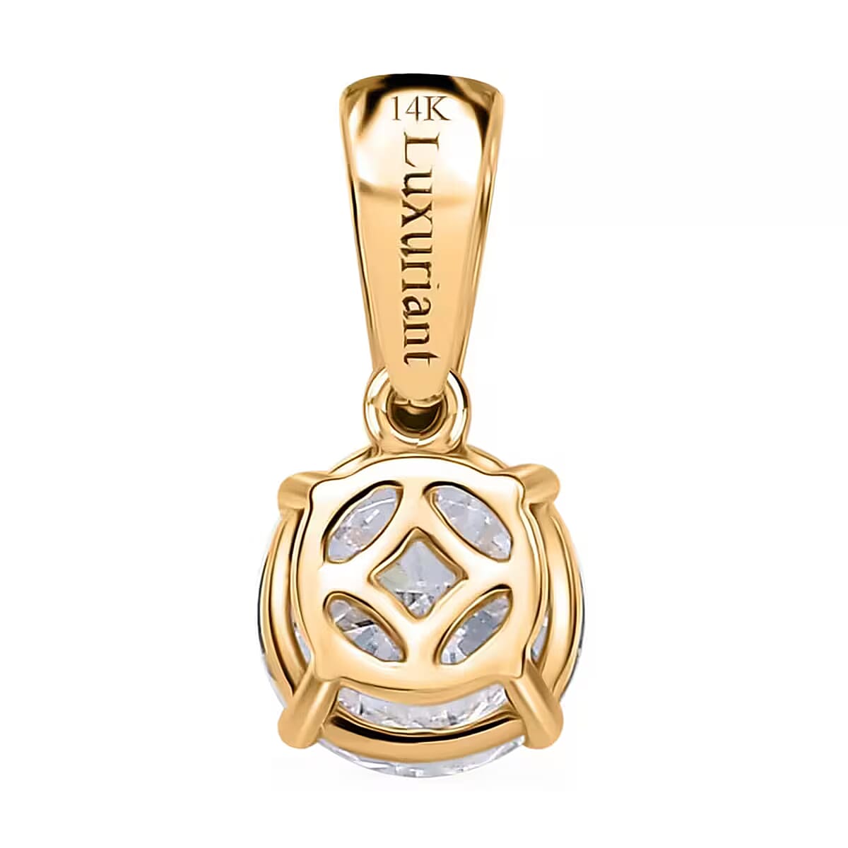 IGI Certified Luxuriant Lab Grown Diamond E-F VS 1.00 ctw Solitaire Pendant Necklace in 14K Yellow Gold 20 Inches image number 8