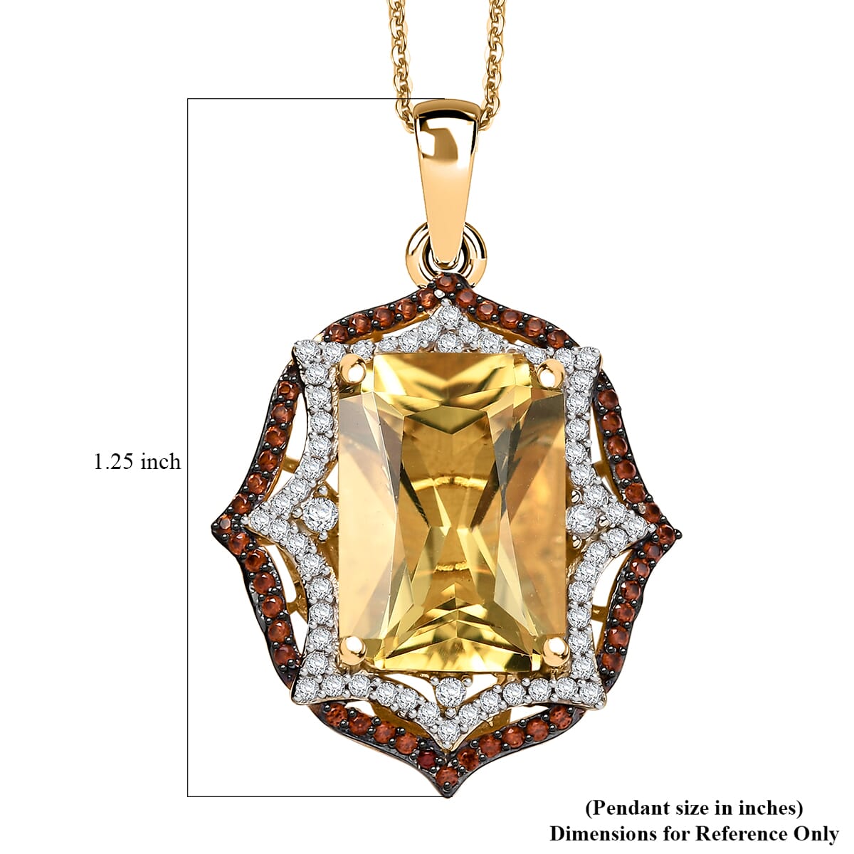 D'Joy Yellow Labradorite and Multi Gemstone 7.50 ctw Solar Flare Pendant Necklace in 18K Vermeil Yellow Gold Over Sterling Silver 20 Inches image number 6