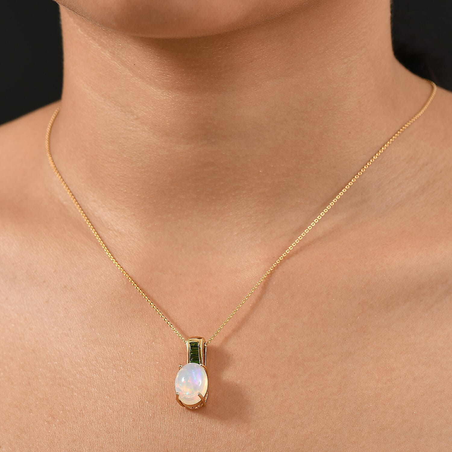 Ethiopian Welo Opal & Chrome Diopside