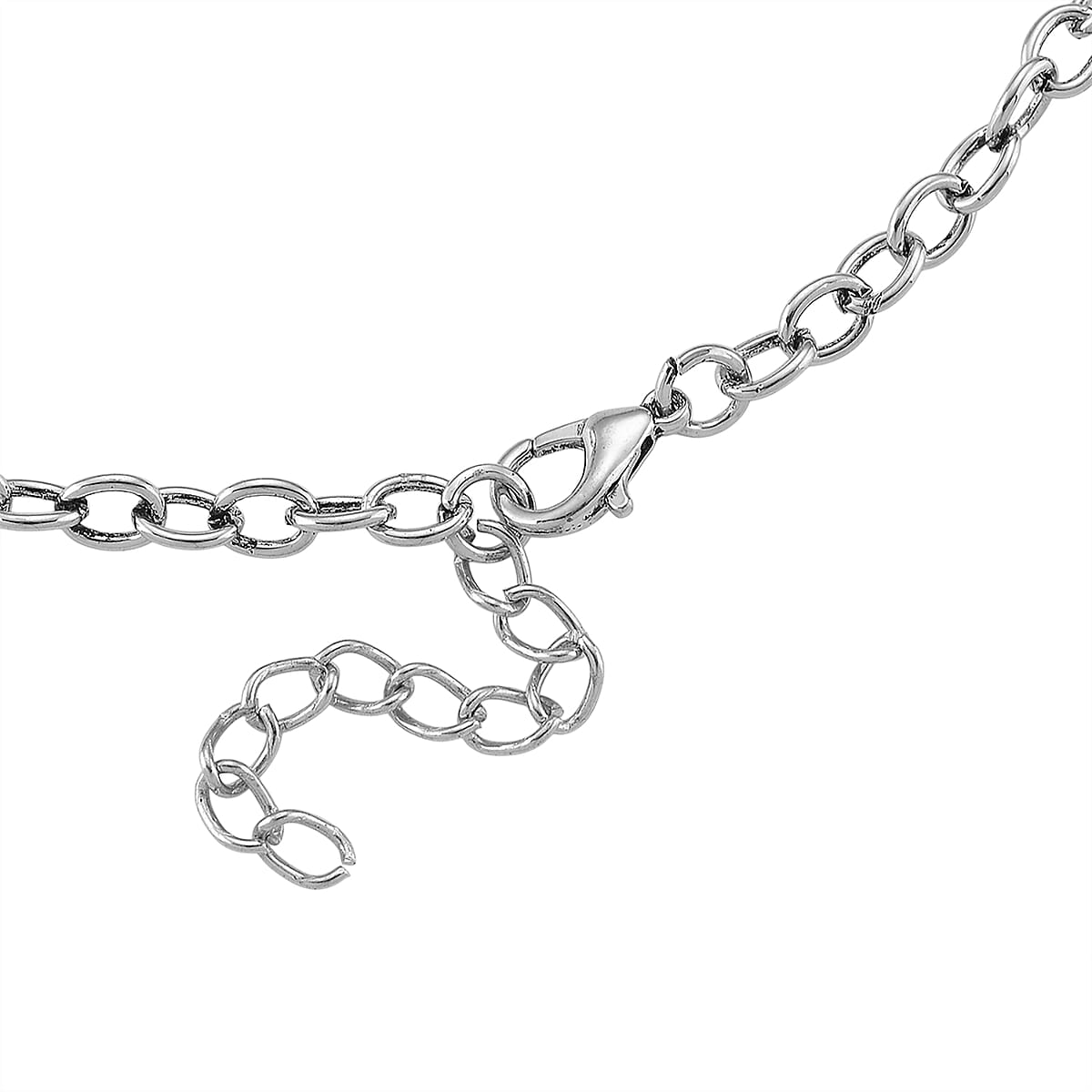 Tigers Eye 160.00 ctw Necklace 17-20 Inches and Earrings in Silvertone image number 4