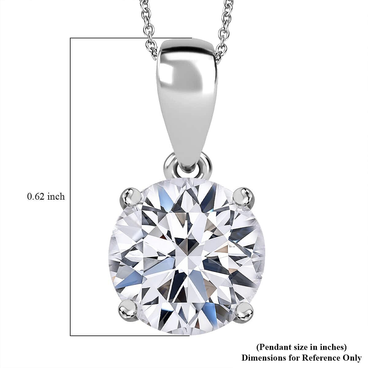 IGI Certified Luxuriant Lab Grown Diamond E-F VS 1.00 ctw Solitaire Pendant Necklace in 14K White Gold 20 Inches (Del. in 10-12 Days) image number 5