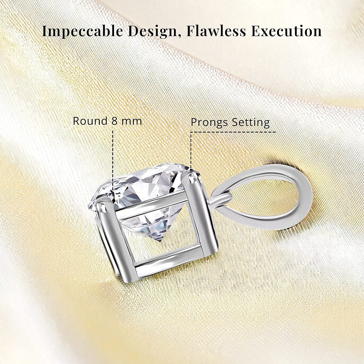 IGI Certified Luxuriant Lab Grown Diamond E-F VS 2.00 ctw Solitaire Pendant Necklace in 14K White Gold 20 Inches (Del. in 10-12 Days) image number 5