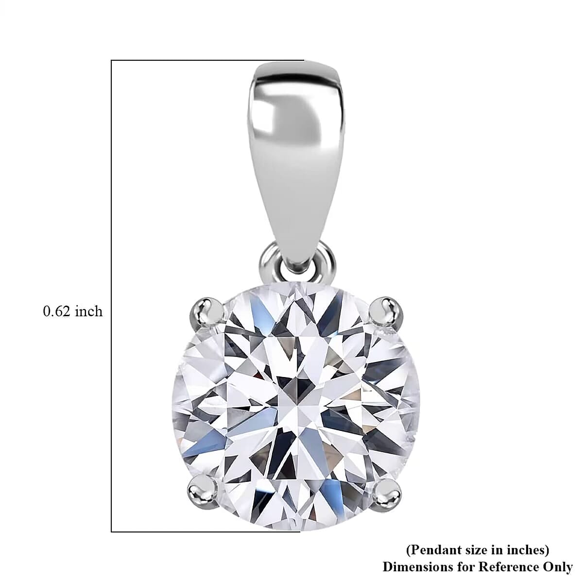 IGI Certified Luxuriant Lab Grown Diamond E-F VS 2.00 ctw Solitaire Pendant Necklace in 14K White Gold 20 Inches (Del. in 10-12 Days) image number 9